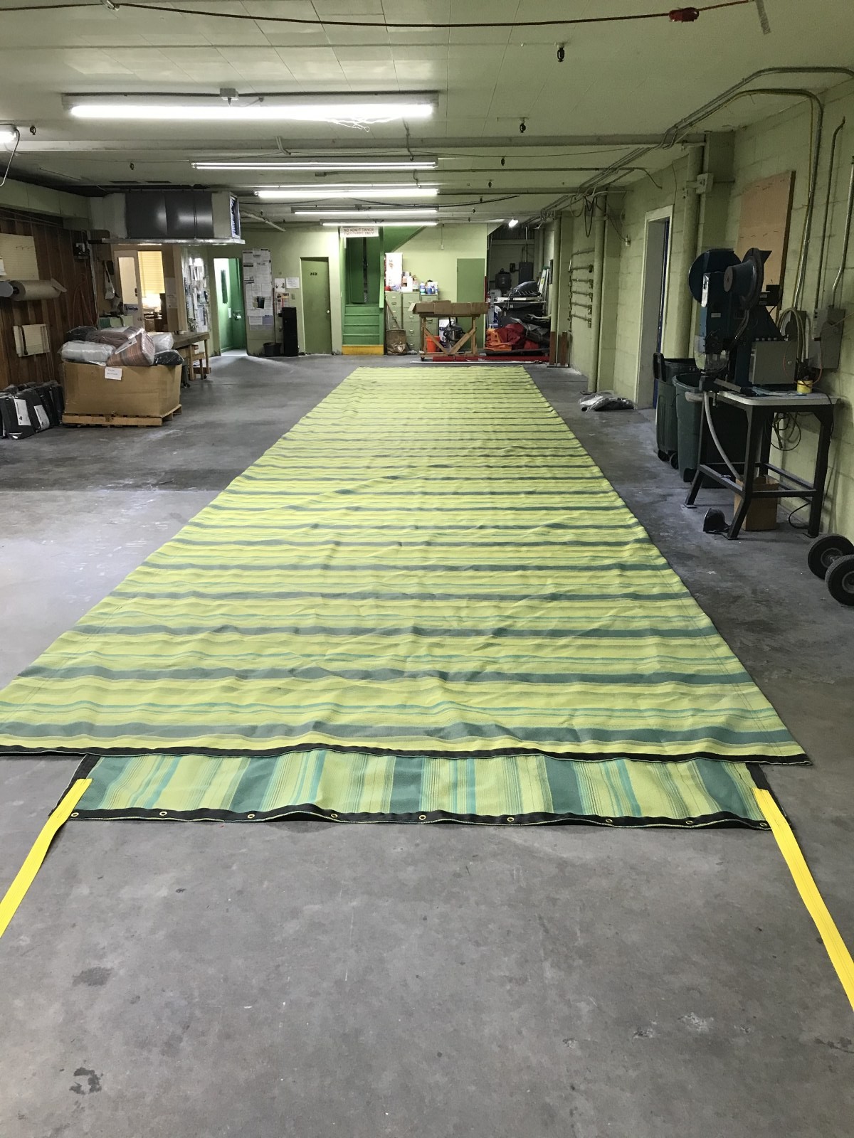 Mega Mesh Side2Side Tarp with straps sewn onto rear flap